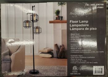 Kelsey Dual Square 3-light Floor Lamp