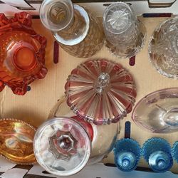 Vintage Glass Pieces Lenox Fenton some Unmarked