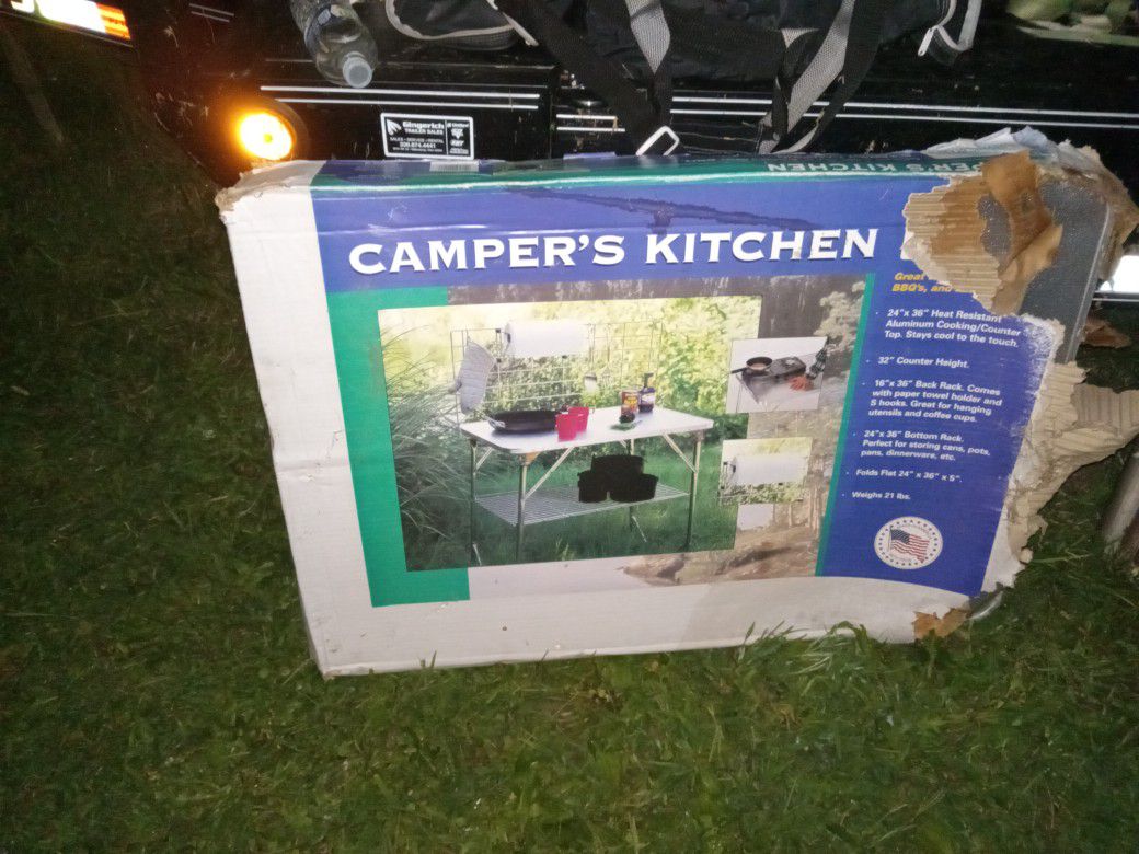 Campers Kitchen Aluminum Table 
