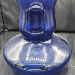 Vintage Blue Glass Vase