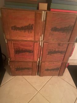 Vinyls With Vintage Busch Beer  Wooden Crates For Extra Price  