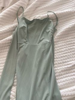 Birdy grey green bridesmaid dress