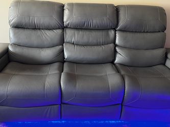 2 Grey Power Recliners Sofa