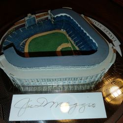 Dimaggio Autographed Yankee Stadium Sculpture