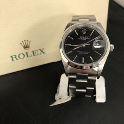 Rolex Date Model 15200 Black Dial Oyster Bracelet K Serial Naked 