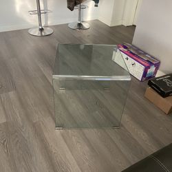 Glass End Table 