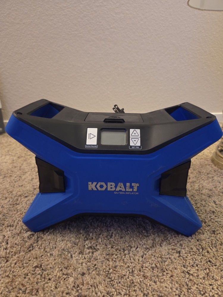 Kobalt 120v & 12v Portable Air Compressor Inflator Tire Pump Nozzle Needles