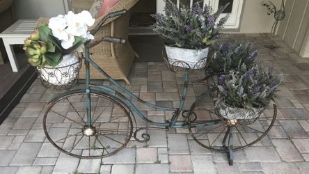 Yard art bicycle planter