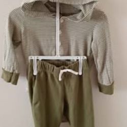 Carter's Two Piece Hoodie Sweat Outfit for girl or boy 12 months