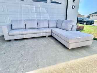 Light gray sectional sofa