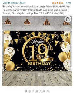 19th Birthday Banner