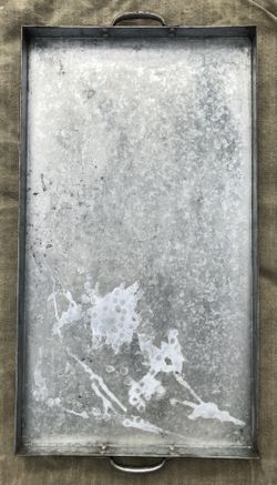 Galvanized metal tray