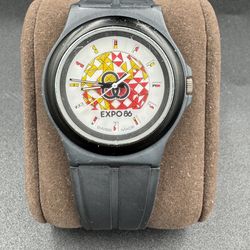Swatch Expo 86 Quartz Vintage Men’s Watch - Needs Servicing , battery, and band