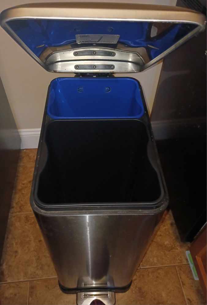 Stainless Steel Kitchen Recycle Trash Can 