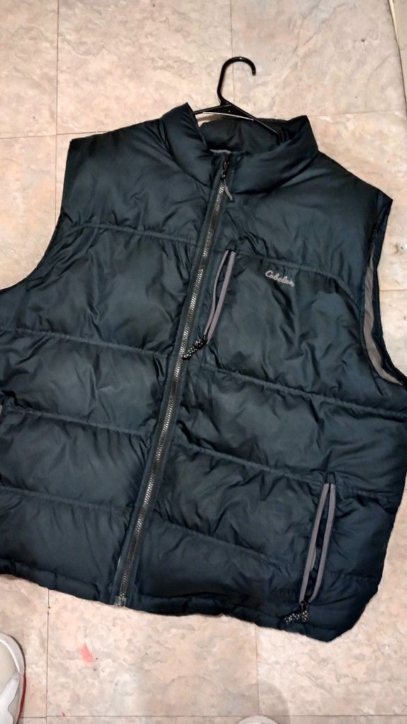 Mens Cabela Navy Blue Vest Sz Xxl