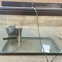 20 Gallon Fish Tank, Light, And Pump For Sale