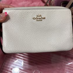 Double Wallet Tricolor Coach Leather Material 