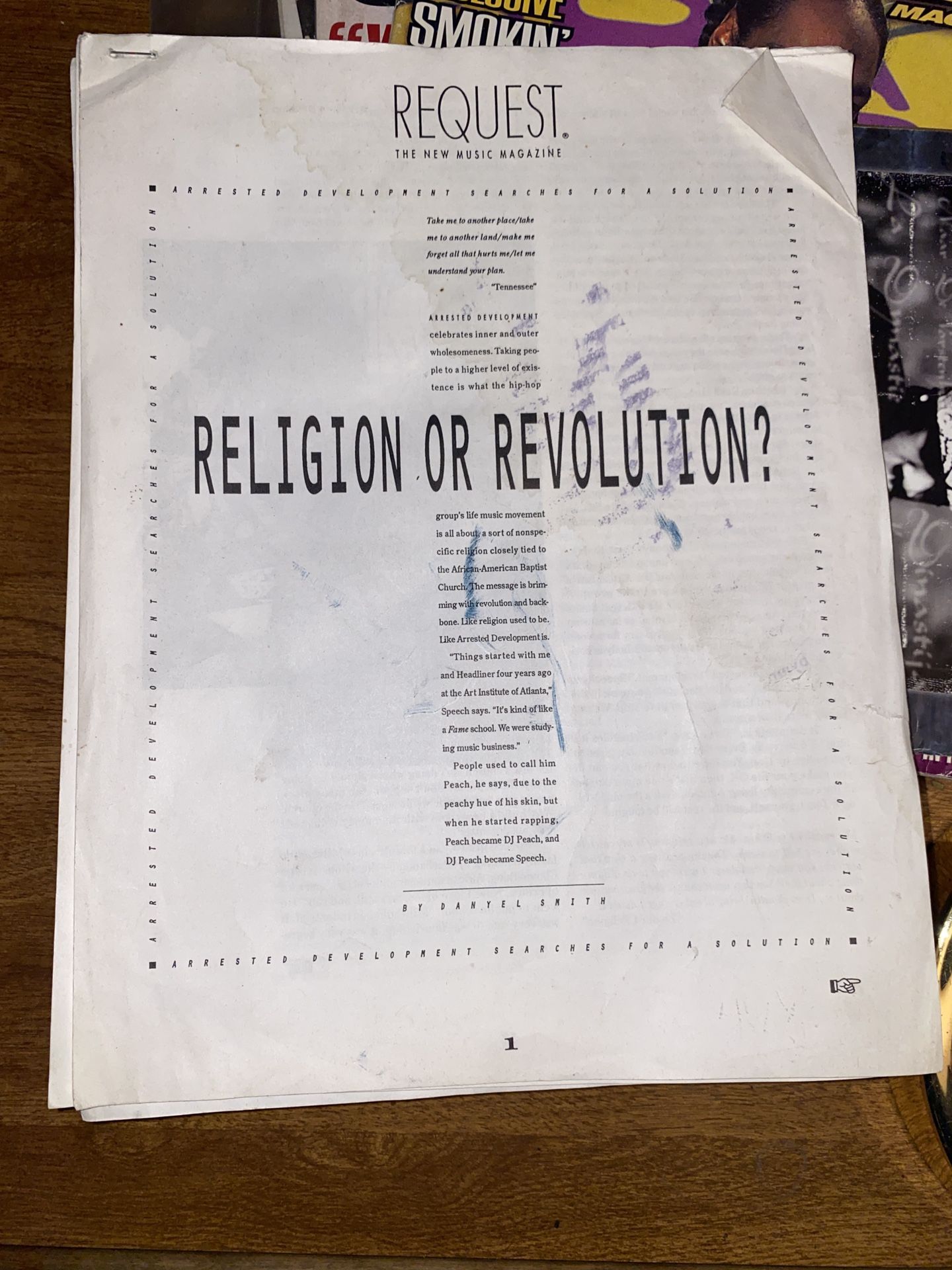 REQUEST the new music magazine featuring Arrested Development