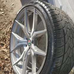 22" Inch Alloy Wheels & Tires Staggered