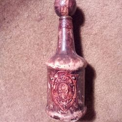 Vintage leather wrapped decanter bottle