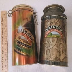 Vintage Baileys Irish Cream Tin Canisters Set of 2 – 1992 & 1997 – Empty
