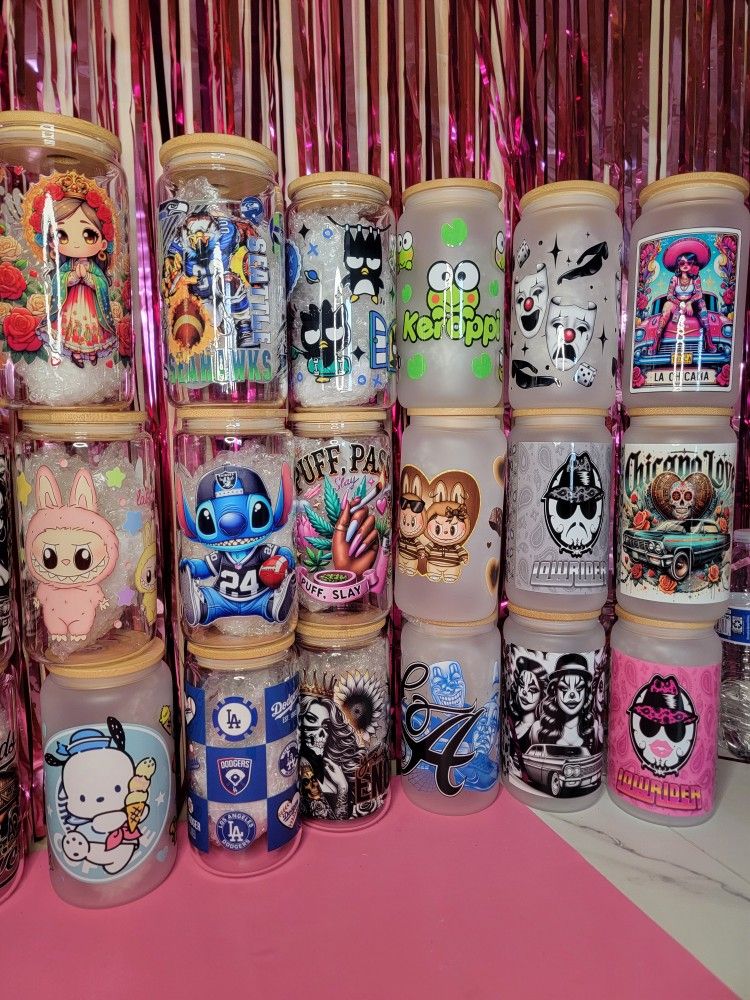 Custom Made Glass And Acrilic Cups