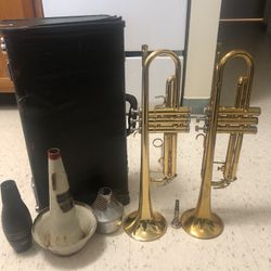 You Get To Used Trumpets That Needs Work For One Price.