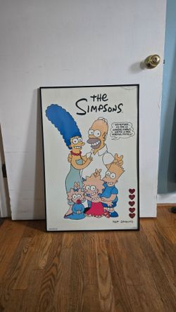21x32.5 framed Simpsons poster