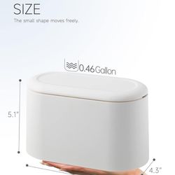 MONGTINGLU Mini Trash Can with Lid Removable Small Garbage Can, Tiny Plastic Trash Bin, Pop Up Countertop Wastebasket
