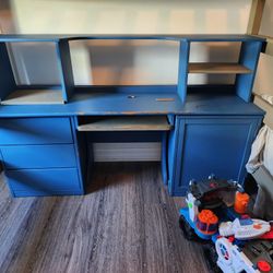 Full Size Boys Bunk Bed With Desk $100.00