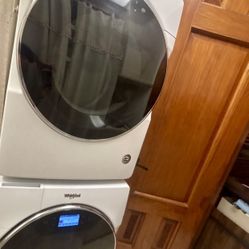 Whirlpool Smart Front Load Washer + Dryer Stack Set WFW9620HW0 + WED9620HW1 – Excellent Clean Condition!