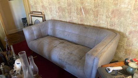 Grey Tufted Couch 