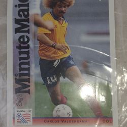 CARLOS VALDERRAMA 94 WORLD CUP RARE  UPPER DECK MINUTE MAID UNOPENED PACK