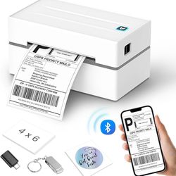 New Y812BT Wireless Bluetooth Thermal Label Printer, Shipping Label Printer for Small Business, Compatible with Android&iOS and Windows, Address Label