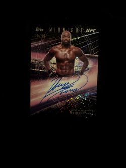 Topps Midnight UFC Rashad Evans Autograph Card 15/99