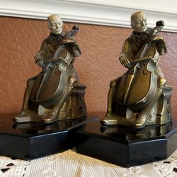 Antique Bronze Bookends. 