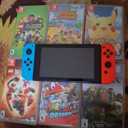 Nintendo Switch Neon Blue Neon Red 