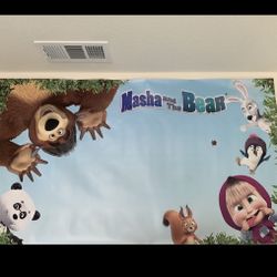 Masha And The Bear Photo Backdrop