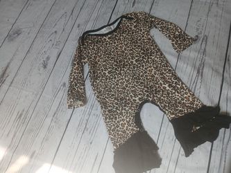 Baby Girl Leopard Outfit (6-12M)