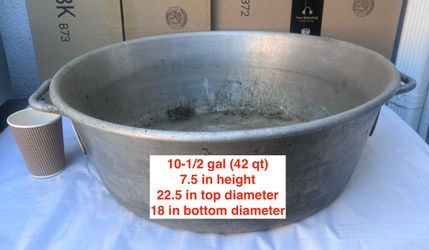 Pot tub wash basin 23in 11 gal 42 qt