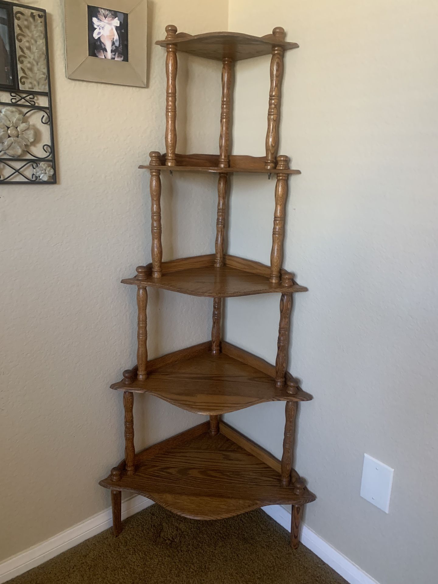 Oak Corner Shelf