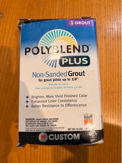 NEW Polyblend Plus Non-Sanded Grout Arctic White #640 10 lb