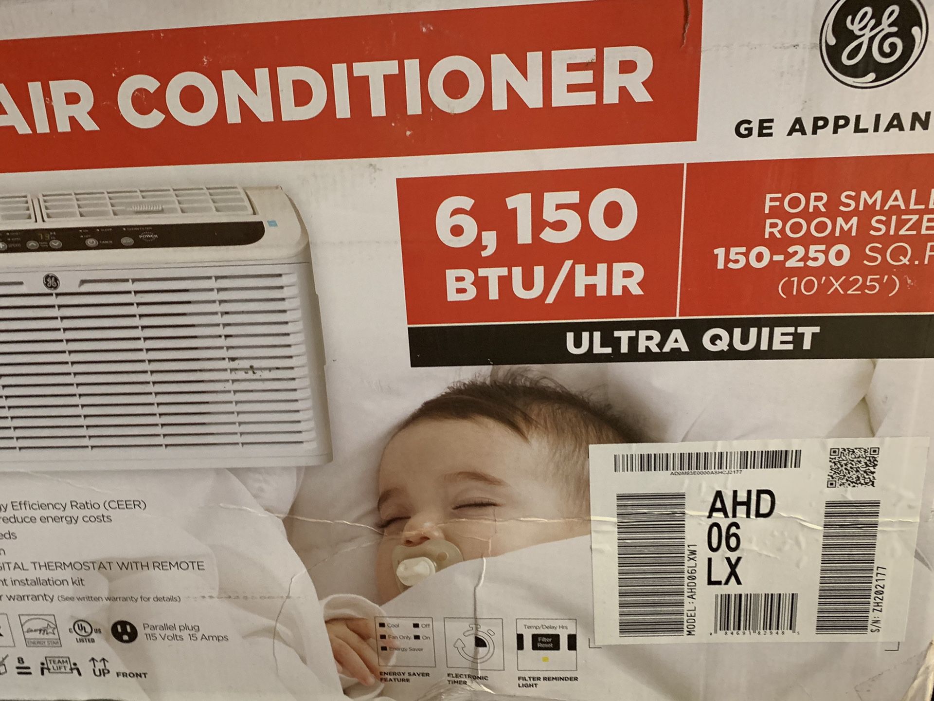 BEST DEAL IN TOWN!! Brand new 6150 BTU GE is ultra quiet motor high end window ac air conditioner. $340 at store!!