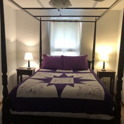 Queen Sized Canopy Bed Set