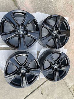 Toyota Highlander rims 18” OEM Factory Wheels Rines new gloss black powder coated ( exchange available )( Cambio Disponible ) fits Highlander Sienna T