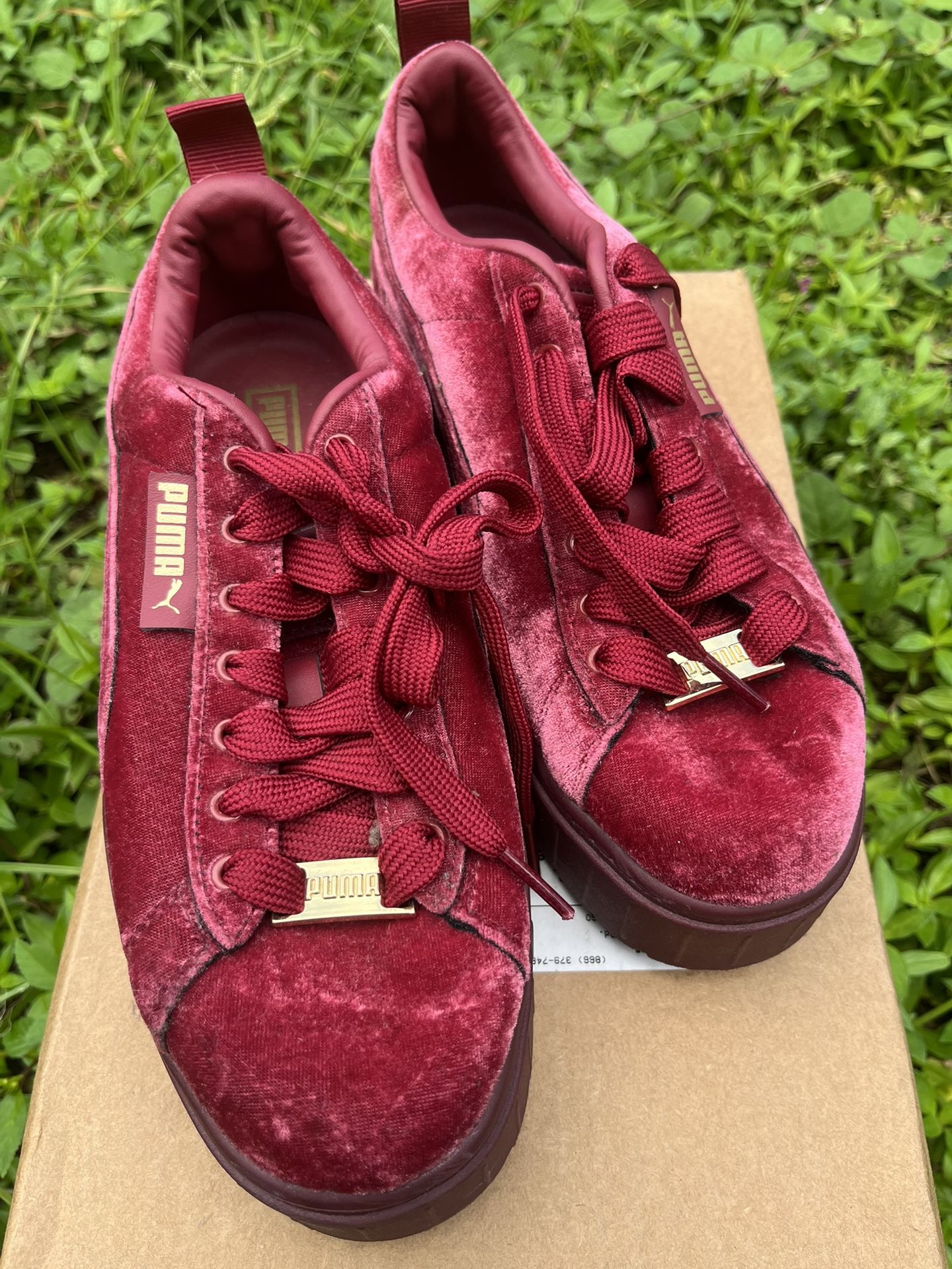 Rihanna Puma Women's Burgundy Suede Trainers