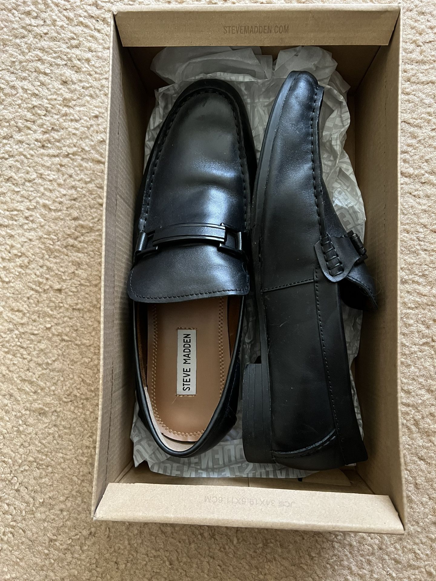 STEVE MADDEN PALMIR BLACK LEATHER