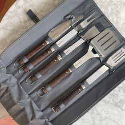 6-Piece BBQ Tools Set - BergHOFF - Wood Handled Thumbnail
