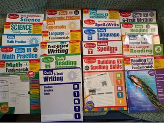 Evan-Moor full homeschool curriculum workbooks grade 4