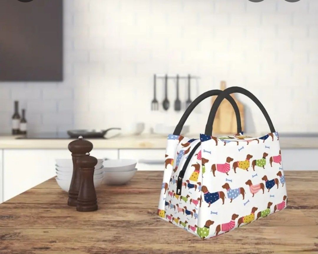 Cute Dachshund Insulated Lunch Bag